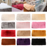 Max 50cmx100cm Sheepskin Fluffy Skin Faux Fur Fake Rug Mat Rugs White