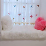 Max 50cmx100cm Sheepskin Fluffy Skin Faux Fur Fake Rug Mat Rugs White