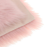 Max 50cmx100cm Sheepskin Fluffy Skin Faux Fur Fake Rug Mat Rugs Light Pink