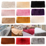 Max 60cmx90cm Sheepskin Fluffy Skin Faux Fur Fake Rug Mat Rugs  White