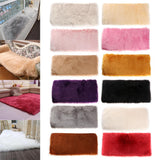 Max 60cmx90cm Sheepskin Fluffy Skin Faux Fur Fake Rug Mat Rugs  White
