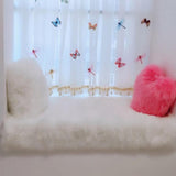Max 60cmx90cm Sheepskin Fluffy Skin Faux Fur Fake Rug Mat Rugs  White