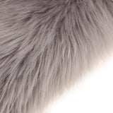 Max 60cmx90cm Sheepskin Fluffy Skin Faux Fur Fake Rug Mat Rugs  Gray
