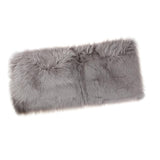 Max 60cmx90cm Sheepskin Fluffy Skin Faux Fur Fake Rug Mat Rugs  Gray