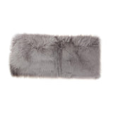 Max 60cmx90cm Sheepskin Fluffy Skin Faux Fur Fake Rug Mat Rugs  Gray