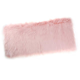 Max 60cmx90cm Sheepskin Fluffy Skin Faux Fur Fake Rug Mat Rugs  Light Pink