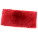 Max 60cmx90cm Sheepskin Fluffy Skin Faux Fur Fake Rug Mat Rugs  Red