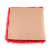 Max 60cmx90cm Sheepskin Fluffy Skin Faux Fur Fake Rug Mat Rugs  Red