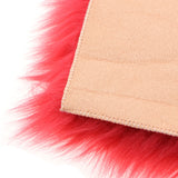 Max 60cmx90cm Sheepskin Fluffy Skin Faux Fur Fake Rug Mat Rugs  Red