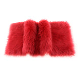 Max 60cmx90cm Sheepskin Fluffy Skin Faux Fur Fake Rug Mat Rugs  Red