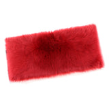 Max 60cmx90cm Sheepskin Fluffy Skin Faux Fur Fake Rug Mat Rugs  Red