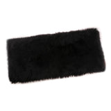 Max 60cmx90cm Sheepskin Fluffy Skin Faux Fur Fake Rug Mat Rugs  Black