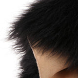 Max 60cmx90cm Sheepskin Fluffy Skin Faux Fur Fake Rug Mat Rugs  Black