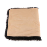 Max 60cmx90cm Sheepskin Fluffy Skin Faux Fur Fake Rug Mat Rugs  Black