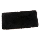 Max 60cmx90cm Sheepskin Fluffy Skin Faux Fur Fake Rug Mat Rugs  Black