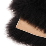 Max 60cmx90cm Sheepskin Fluffy Skin Faux Fur Fake Rug Mat Rugs  Black