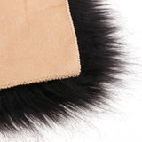Max 60cmx90cm Sheepskin Fluffy Skin Faux Fur Fake Rug Mat Rugs  Black
