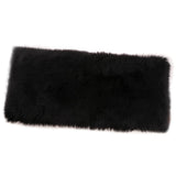 Max 60cmx90cm Sheepskin Fluffy Skin Faux Fur Fake Rug Mat Rugs  Black