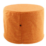 Max Exquisite Cotton Round Stool Cover Fits 28cm / 11inch Dia Footstool Orange