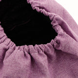 Max Exquisite Cotton Round Stool Cover Fits 28cm / 11inch Dia Footstool Purple