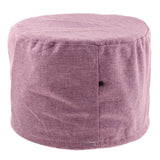 Max Exquisite Cotton Round Stool Cover Fits 28cm / 11inch Dia Footstool Purple
