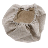 Max Exquisite Cotton Round Stool Cover Fits 28cm / 11inch Dia Footstool Beige