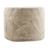 Max Exquisite Cotton Round Stool Cover Fits 28cm / 11inch Dia Footstool Beige