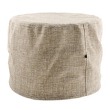 Max Exquisite Cotton Round Stool Cover Fits 28cm / 11inch Dia Footstool Beige