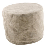 Max Exquisite Cotton Round Stool Cover Fits 28cm / 11inch Dia Footstool Beige