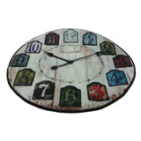 Max Thicken Tapete Vintage Wall Clock Printed Carpet Wall Clock B Style 120cm