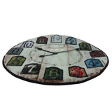 Max Thicken Tapete Vintage Wall Clock Printed Carpet Wall Clock B Style 120cm
