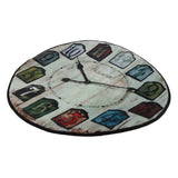 Max Thicken Tapete Vintage Wall Clock Printed Carpet Wall Clock B Style 120cm