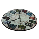 Max Thicken Tapete Vintage Wall Clock Printed Carpet Wall Clock B Style 120cm