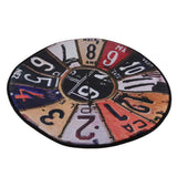 Max Thicken Tapete Vintage Wall Clock Printed Carpet Wall Clock D Style 80cm