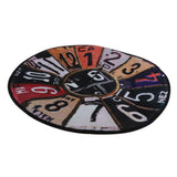 Max Thicken Tapete Vintage Wall Clock Printed Carpet Wall Clock D Style 80cm