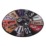 Max Thicken Tapete Vintage Wall Clock Printed Carpet Wall Clock D Style 120cm