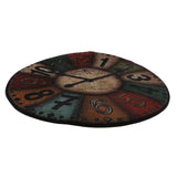Max Thicken Tapete Vintage Wall Clock Printed Carpet Wall Clock E Style 120cm