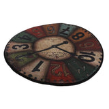 Max Thicken Tapete Vintage Wall Clock Printed Carpet Wall Clock E Style 120cm