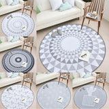Max Round Carpet Tea Table Living Room Area Rug Kids Play Mat Triangular 80cm