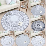 Max Round Carpet Tea Table Living Room Area Rug Kids Play Mat Triangular 80cm