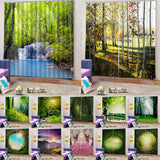 Max Charming Scenery Printed Window Curtains Drapes Cypress Forest