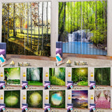 Max Charming Scenery Printed Window Curtains Drapes Cypress Forest