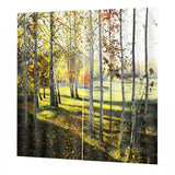 Max Charming Scenery Printed Window Curtains Drapes Cypress Forest
