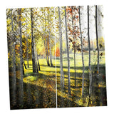 Max Charming Scenery Printed Window Curtains Drapes Cypress Forest