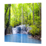 Max Charming Scenery Printed Window Curtains Drapes Waterfall