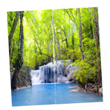 Max Charming Scenery Printed Window Curtains Drapes Waterfall