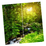 Max Maxb Charming Scenery Printed Window Curtains Drapes Sunny Forest