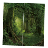 Max Maxb Charming Scenery Printed Window Curtains Drapes Silent Forest