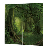 Max Maxb Charming Scenery Printed Window Curtains Drapes Silent Forest