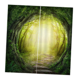 Max Charming Scenery Printed Window Curtains Drapes Rattan Trail